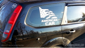 Наклейка на авто "Американский автомобиль"