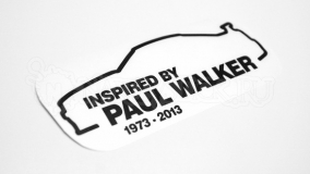 Наклейка на авто "Inspired by Paul Walker"