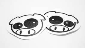 Наклейка на авто "Subaru pig manga mascot"