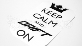 Наклейка на авто "Keep calm and drift on"