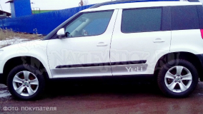 Комплект наклеек-полос на борт автомобиля Шкода Yeti, вид 1