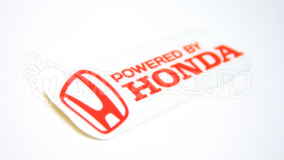 Наклейка на авто "Powered by Honda"