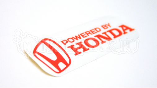 Наклейка на авто "Powered by Honda"