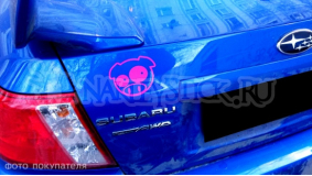 Наклейка на авто "Subaru pig manga mascot"
