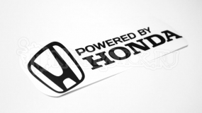 Наклейка на авто "Powered by Honda"
