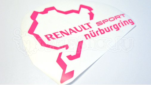 Наклейка на авто "Nurburgring Renault sport"