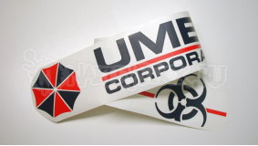 Наклейка на авто "Umbrella corporation Заражение" 100 х 11 см