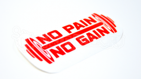 Наклейка на авто "No pain, no gain. Штанга"