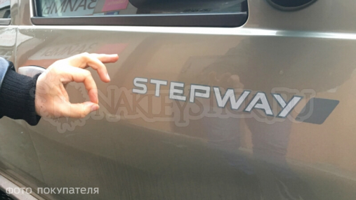 Наклейки на двери "Renault Stepway", двухцветные, 2 шт
