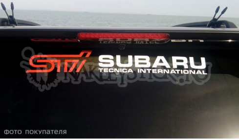 Наклейка на авто "STI subaru"