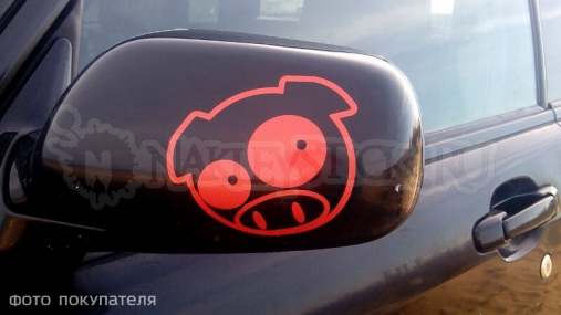 Наклейка на авто "Subaru pig manga mascot"