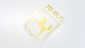 Наклейка на авто "Регион 70 RUS. Томская область"