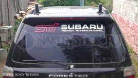 Наклейка на авто "STI subaru"