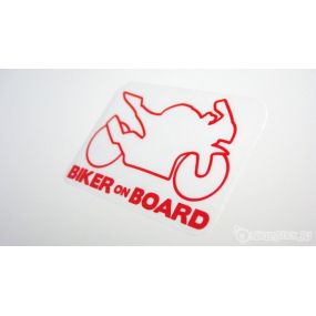 Наклейка на авто "Мотоциклист Biker on board"