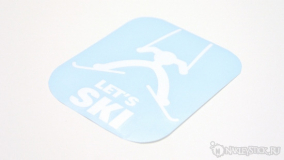 Наклейка на авто "Let's ski"