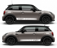 Спортивные полосы на двери Mini Cooper