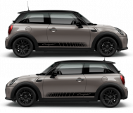 Спортивные полосы на двери Mini Cooper