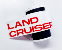 Наклейка полоса "Land Cruiser Prado" на лобовое стекло Тойота Прадо 145 х 20 см