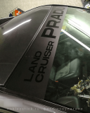 Наклейка полоса "Land Cruiser Prado" на лобовое стекло Тойота Прадо 145 х 20 см