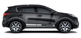 Спортивные полосы на борт Kia Sportage, вид 3
