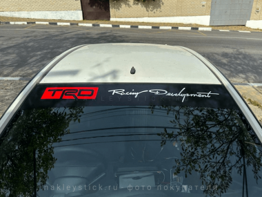 Наклейка полоса "TRD Racing Development" на лобовое стекло 130 х 18 см