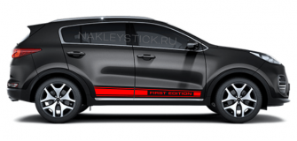 Спортивные полосы на автомобиль Kia Sportage, вид 2