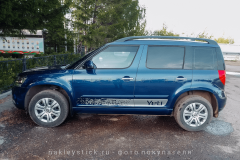 Комплект наклеек-полос на борт автомобиля Шкода Yeti, вид 2