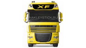 Наклейка "XF" на автомобиль DAF, вид 1
