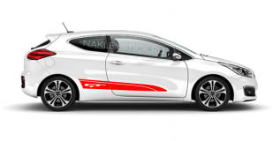 Спортивные полосы на Kia Cee'd GT, вид 2