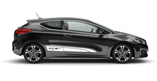 Спортивные полосы на Kia Cee'd GT, вид 2