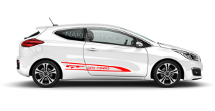 Акцентные полосы на Kia Pro Cee'd GT, вид 3