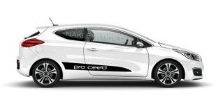 Спортивные полосы на борт автомобиля Kia Pro Cee'd , вид 1