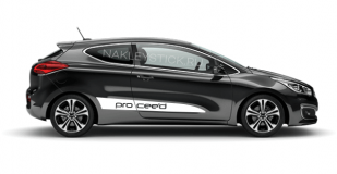 Спортивные полосы на борт автомобиля Kia Pro Cee'd , вид 1
