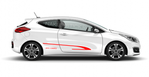 Акцентные полосы на борт Kia Pro Cee'd, вид 4