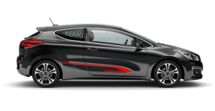 Акцентные полосы на борт Kia Pro Cee'd, вид 4