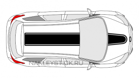 Комплект наклеек-полос на Ford Focus 3, вид 1