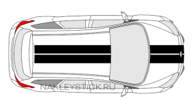 Комплект спортивных полос на Ford Focus 3, вид 4