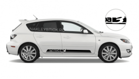 Комплект спортивных полос Mazda 3 на борт Мазды, вид 5