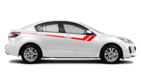 Акцентные полосы на двери Mazda 3, вид 6