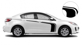 Акцентные полосы на борт Mazda 3, вид 7