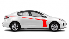 Акцентные полосы на борт Mazda 3, вид 7