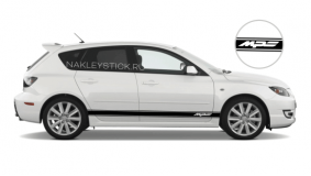 Комплект спортивных полос на борт Mazda 3 MPS, вид 1