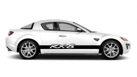 Комплект спортивных полос на борт Mazda RX-8, вид 1