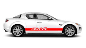 Комплект спортивных полос на борт Mazda RX-8, вид 1