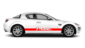 Комплект спортивных полос Miata на борт Mazda RX-8, вид 2