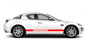Комплект спортивных полос Mazdaspeed на борт Mazda RX-8, вид 3