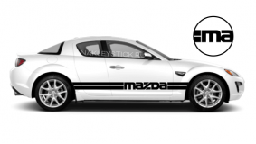 Комплект спортивных полос на борт Mazda RX-8, вид 5