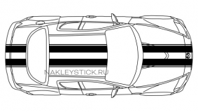 Спортивные полосы на Мазду RX-8, вид 8