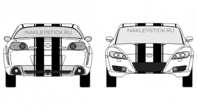 Спортивные полосы на Мазду RX-8, вид 8