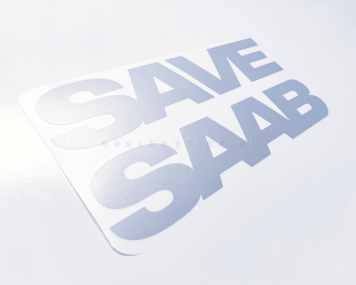 Наклейка на авто "SAVE SAAB" вид 1